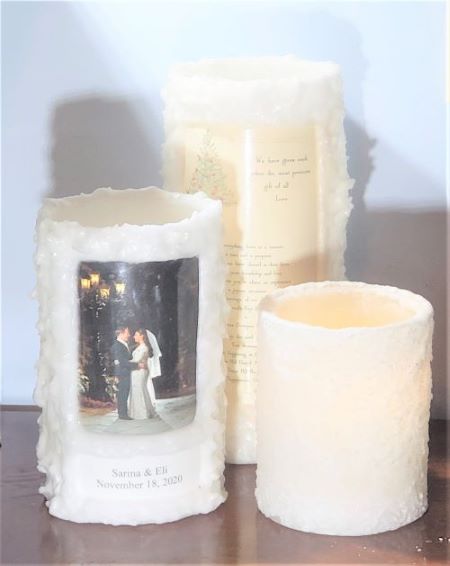 Wedding Candle with invitation