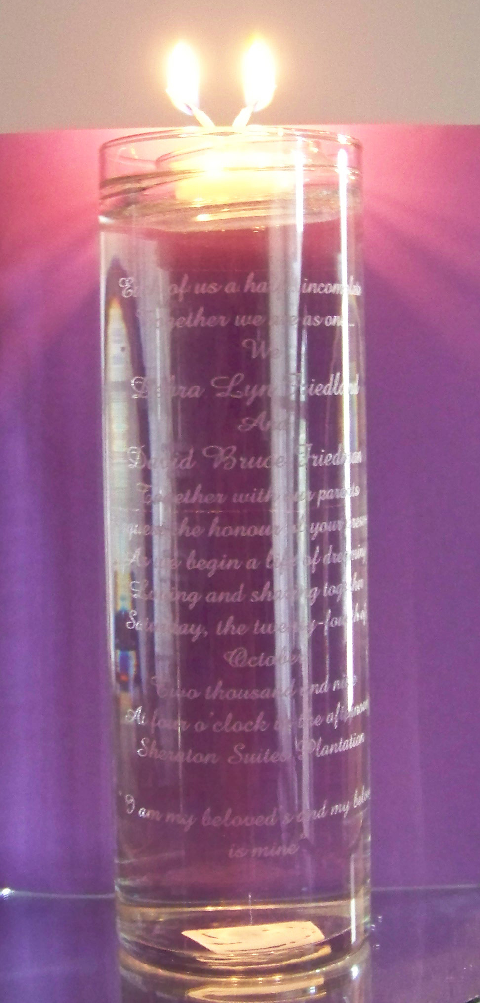 Engraved Candles