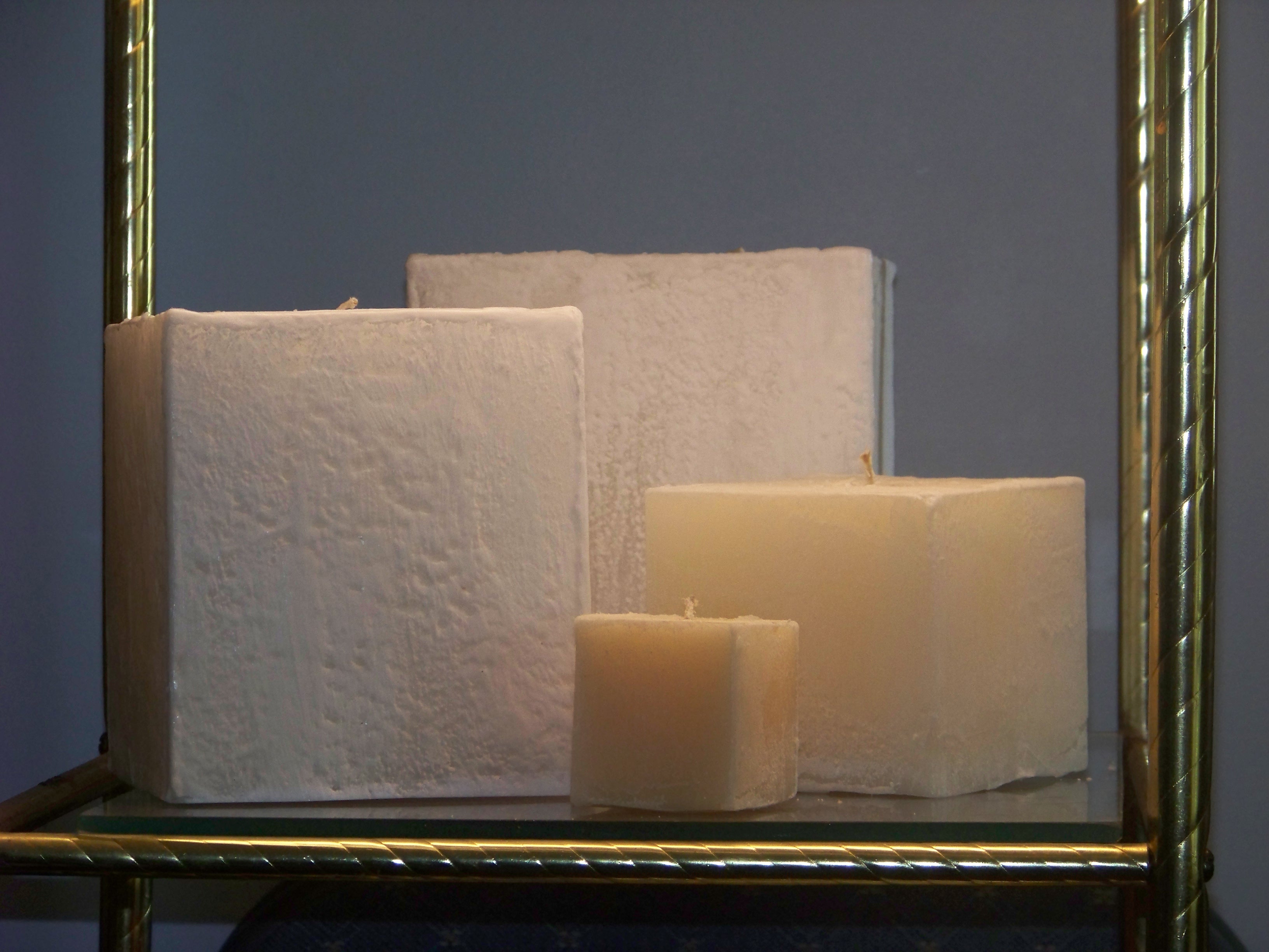 frosted cube candles